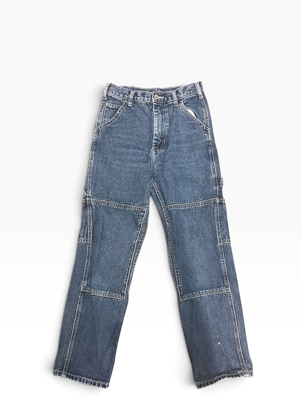 Vintage John Galt High Waistes Blue Patchwork Straight Leg Jeans
